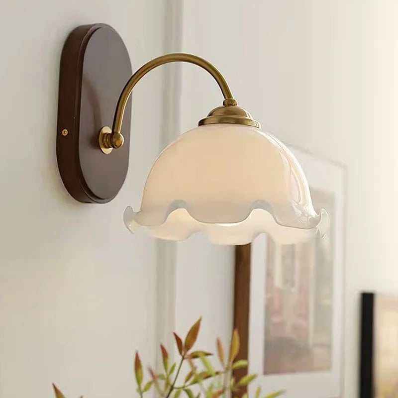 LED Wandlamp Hout & Koper – Vintage Bedlamp voor Woonkamer & Bad