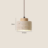 Japanse Wabi-Sabi Hanglamp – Gele Natuursteen Bedlamp Pendel E27