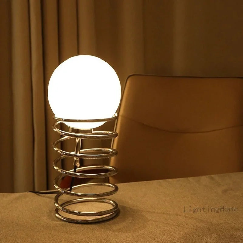 Bauhaus Tafellamp – Vintage Nordic Design Glazen Bedlamp LED