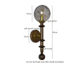LED Wandlamp Glas & Hout – Vintage Bedlamp voor Woonkamer