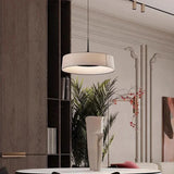 Minimalistische LED Stoffen Hanglamp Rond Voor Eetkamer & Slaapkamer