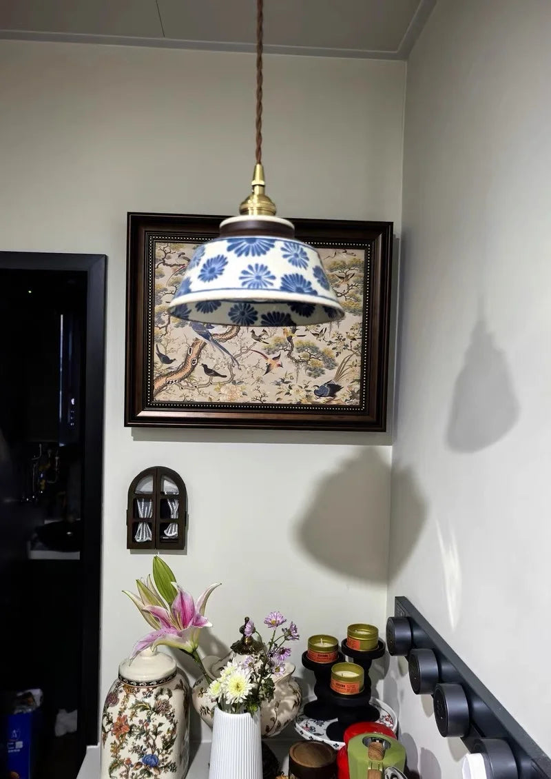 LED Hanglamp Bloem Keramiek – Vintage Voor Woonkamer & Restaurant