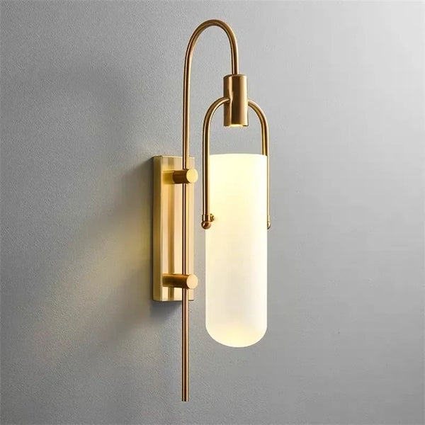 Moderne LED Wandlamp – Glas & Metaal Slaapkamer/Woonkamer Goud/Zwart