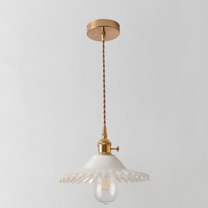 Messing Glas Hanglamp Nordic Vintage E27 Voor Slaapkamer & Café