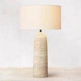Moderne Gele Marmeren Tafellamp – Wabi Sabi Design voor Woonkamer