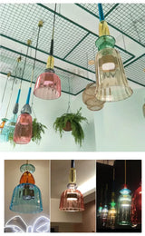 Moderne LED glazen hanglamp – kleurrijk design voor keuken & eetkamer
