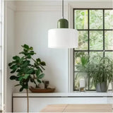 Vintage Kleine Hanglamp Glas-in-Lood – Roze/Oranje/Groen/Wit – E27