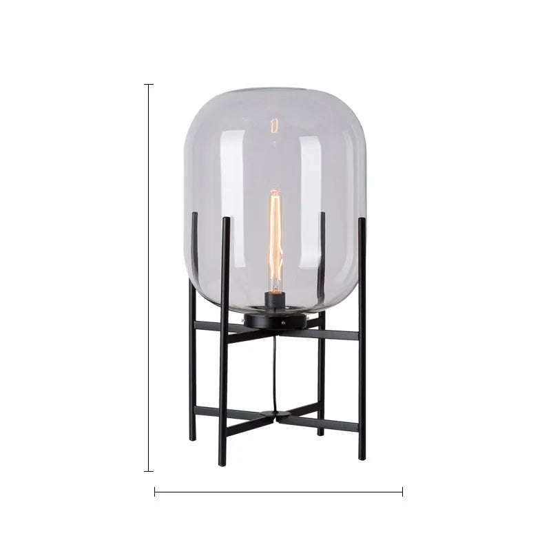 Scandinavische Vloerlamp Glasbol Oda Pulpo Stijl Metaal E27 Modern