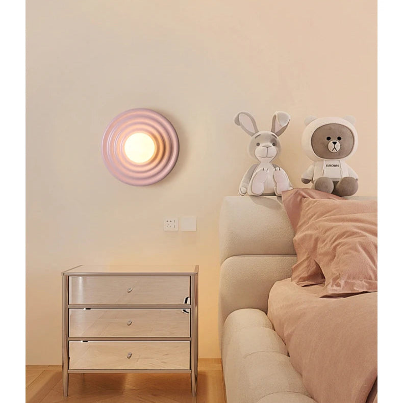 Retro LED Wandlamp Kleurrijk Rond