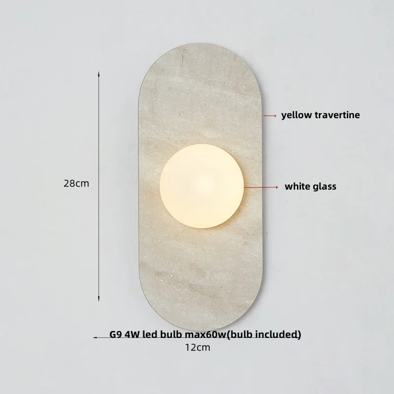Wabi-Sabi Wandlamp – Bulgari Luxe Steen LED Waterproof Buitenlamp