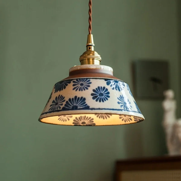LED Hanglamp Bloem Keramiek – Vintage Voor Woonkamer & Restaurant