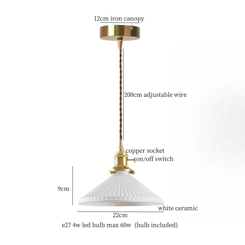 Hanglamp LED Keramiek Wit 4W Nordic Voor Keuken, Woonkamer & Café