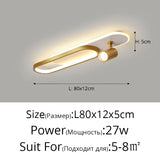 Moderne LED Plafondlamp met Spot – Zwart/Wit/Goud Dimbaar