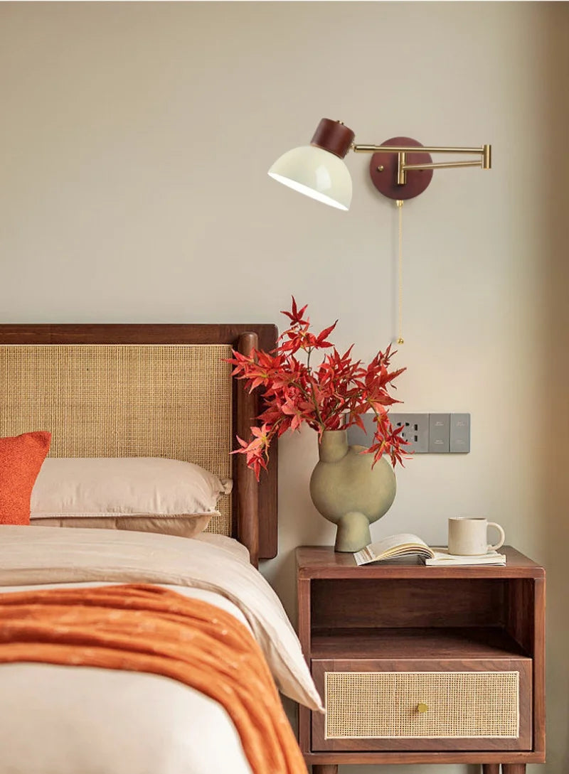 Nordic LED Wandlamp Ivory – Moderne Wandlamp met Trekschakelaar