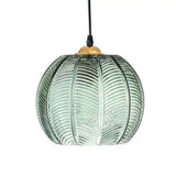 Nordic Hanglamp Glas Groen Bladmotief E27 Modern Woonkamer Slaapkamer