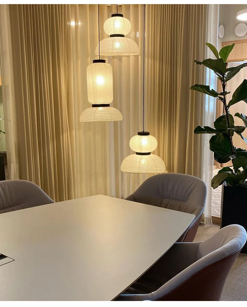 Wabi-Sabi Hanglamp – Japanse Rijstpapier LED Pendel