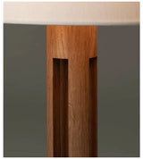 Vintage Wabi Sabi Houten Vloerlamp LED – Stoffen Kap voor Woonkamer