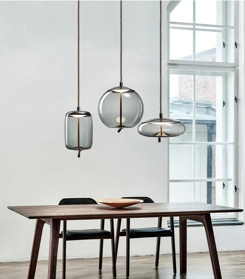 Moderne LED glazen hanglamp – kroonluchter voor woonkamer & keuken