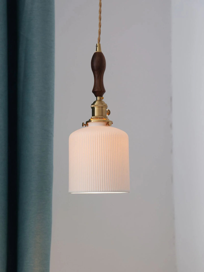 Japanse Keramische Hanglamp – Scandinavische Witte Plafondlamp E27