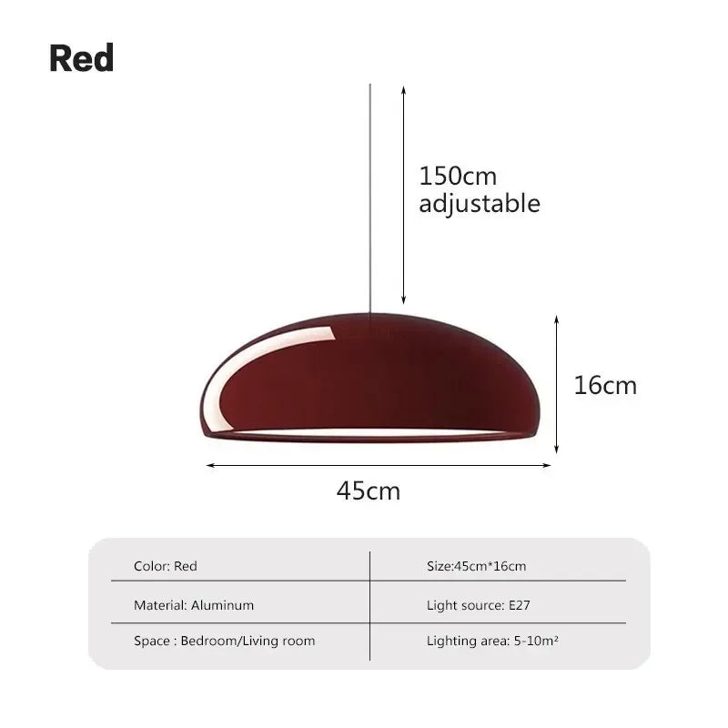 Nordic LED Hanglamp Rond Aluminium Zwart Wit Rood Groen Oranje