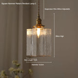 Japanse Vintage Glazen Hanglamp Brass LED Voor Slaapkamer & Eettafel