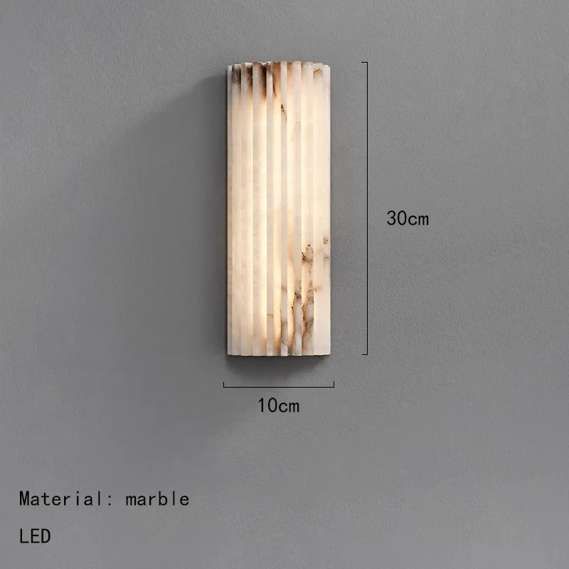 Marmeren Wandlamp – Luxe LED Art Deco Slaapkamer & Badkamer
