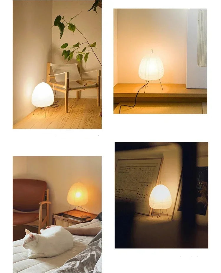Noguchi Akari Rijstpapier Vloerlamp – Japanse Wabi Sabi Staande Lamp
