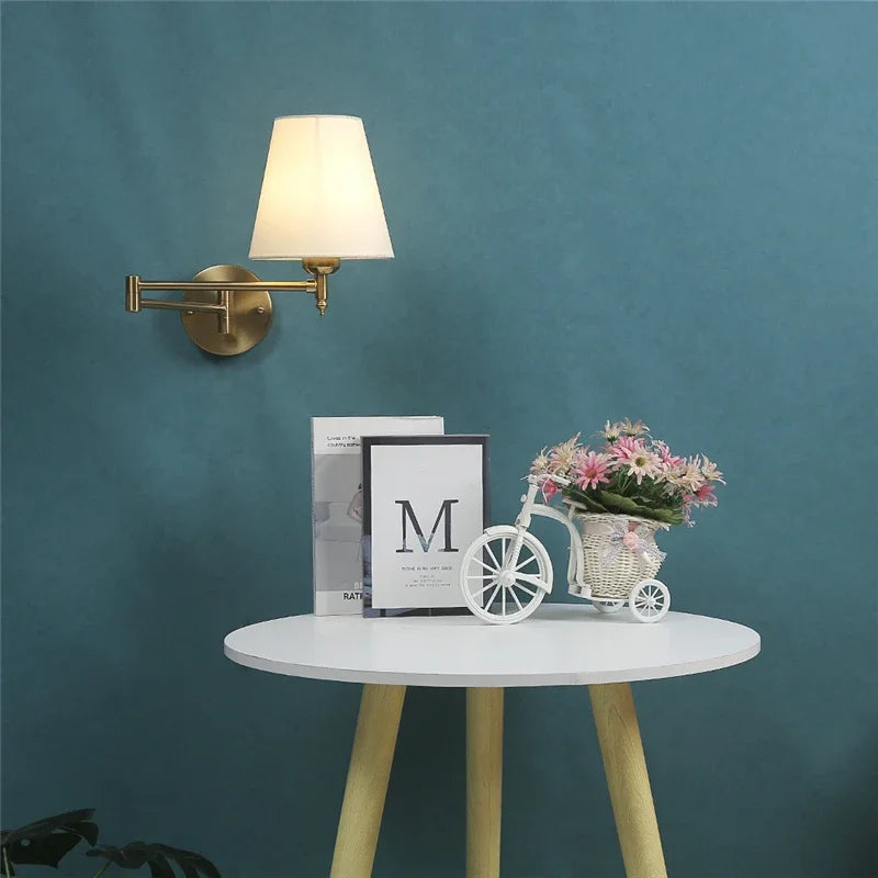 Nordic Wandlamp LED Opvouwbaar Zwart/Goud Voor Slaapkamer & Studie