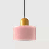 Vintage Kleine Hanglamp Glas-in-Lood – Roze/Oranje/Groen/Wit – E27
