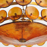 Franse Retro Hanglamp – Luxe Gekleurd Glas LED Pendant Light E14
