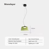 Nordic LED Hanglamp van Glas – Kleurrijke Moderne Plafondlamp