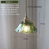 Groene Glazen Hanglamp – Vintage Moderne Plafondlamp E27