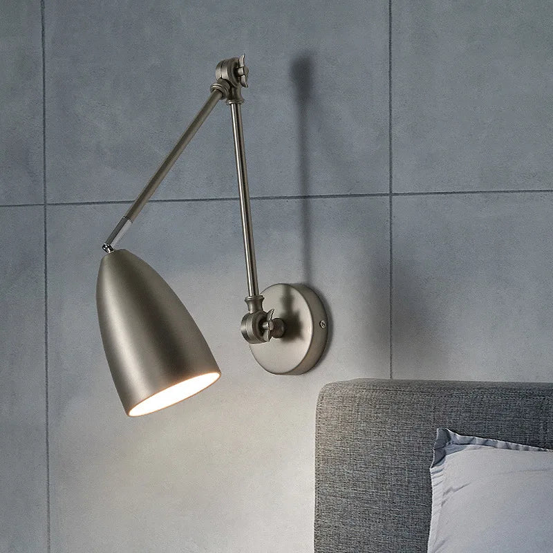 Nordic LED Wandlamp met Lange Arm – Minimalistische Bedlamp Loft