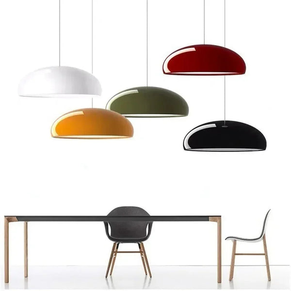 Nordic LED Hanglamp Rond Aluminium Zwart Wit Rood Groen Oranje