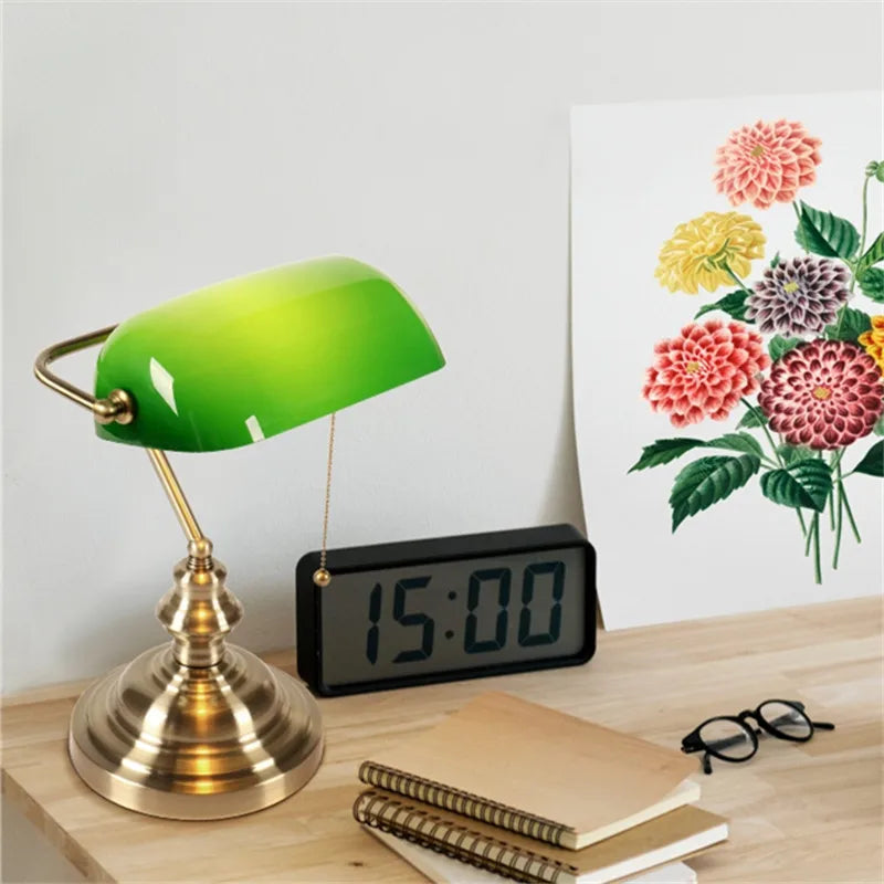 Mid-Century Bankers Tafellamp E27 LED Voor Studie & Kantoor