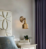 Koperen Wandlamp – Vintage LED Sconce met Helder Glas E14