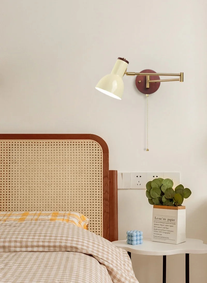 Nordic LED Wandlamp Ivory – Moderne Wandlamp met Trekschakelaar