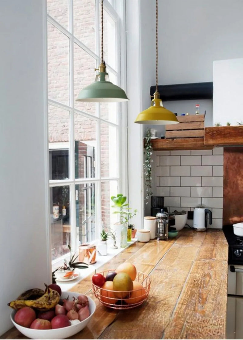 Retro Industrieel Hanglamp E27 Kleurig Voor Keuken, Restaurant & Woonkamer