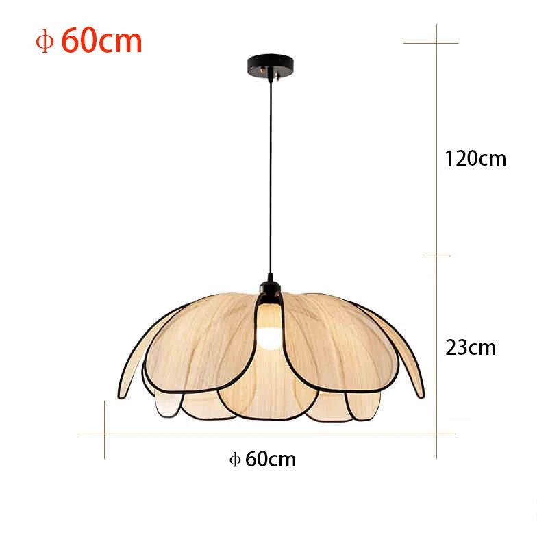 Vintage Lotus Hanglamp Handgeweven E27 Voor Woonkamer & Slaapkamer