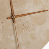 Travertin Wandlamp met Klok – LED Natuursteen Wabi-Sabi Design