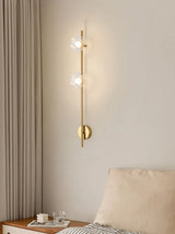 Minimalistische Wandlamp – Grijs Helder Glas & Goud/Zwart Metaal
