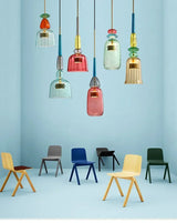 Moderne LED glazen hanglamp – kleurrijk design voor keuken & eetkamer