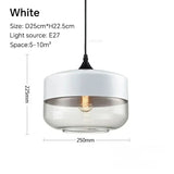 Nordic LED Hanglamp Glas & Hout – Moderne Plafondlamp E27