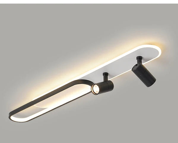 Moderne LED Plafondlamp met Spot – Zwart/Wit/Goud Dimbaar