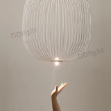 Moderne Italiaanse Spokes Hanglamp LED Metaal Kooi Design – Zwart