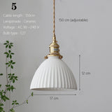 Japanse Keramische Hanglamp – Scandinavische Witte Plafondlamp E27
