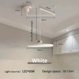 Franse LED Hanglamp – Verstelbare Chrome UFO Plafondlamp 15–30m²