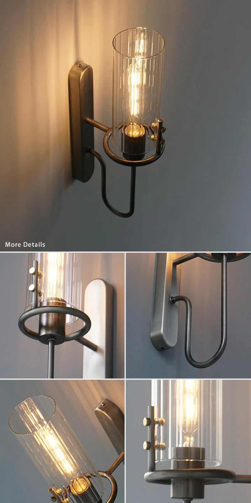 Wandlamp Light & Shadow – Nordic Glas & Metaal E27 LED