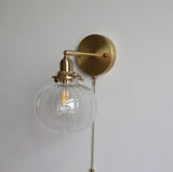 Pull Chain Wandlamp E14 LED Goud Nordic Modern Voor Slaapkamer & Bad
