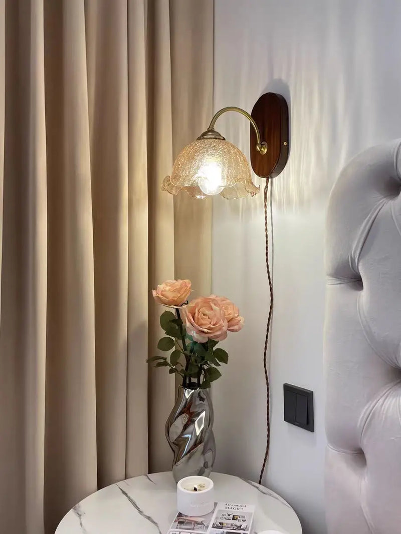 LED Wandlamp Hout & Koper – Vintage Bedlamp voor Woonkamer & Bad